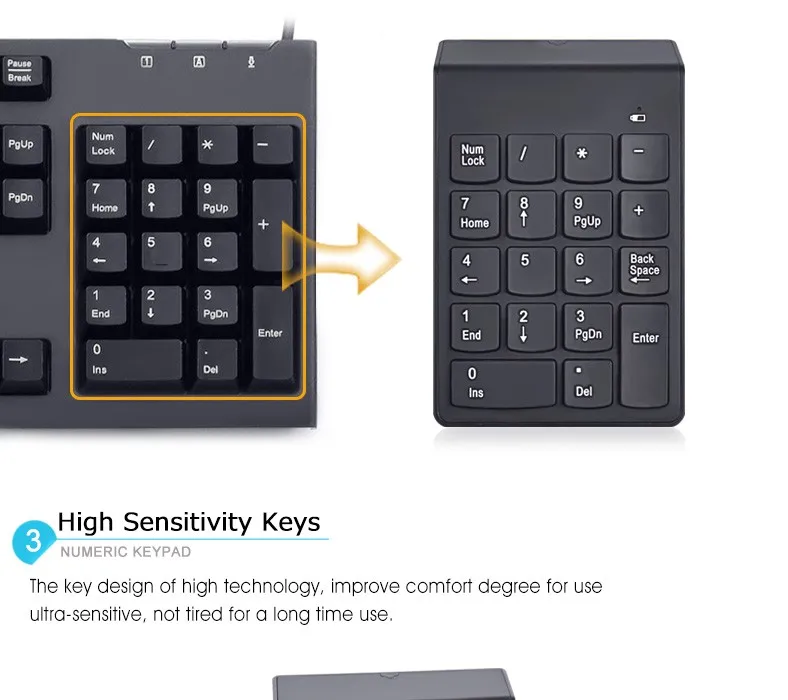 2,4G Беспроводная клавиатура USB цифровая клавиатура 18 клавиш мини цифровая клавиатура ультра тонкая цифровая клавиатура высокого качества для компьютерного ПК ноутбука