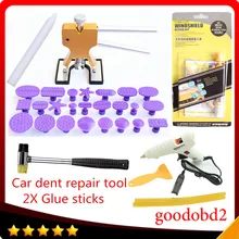 Автомобиль НДР вмятина ремонт набор инструментов Профессиональные автомобиля Paintless ремонт Инструменты с 12 В клей пистолет+ ветрового окна стекло чип