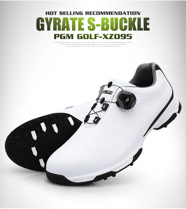 

2018 New PGM Men's Golf Shoes Summer Waterproof Anti Skid Rotating Shoes Buttons Sports Shoes For Male Size 39-45