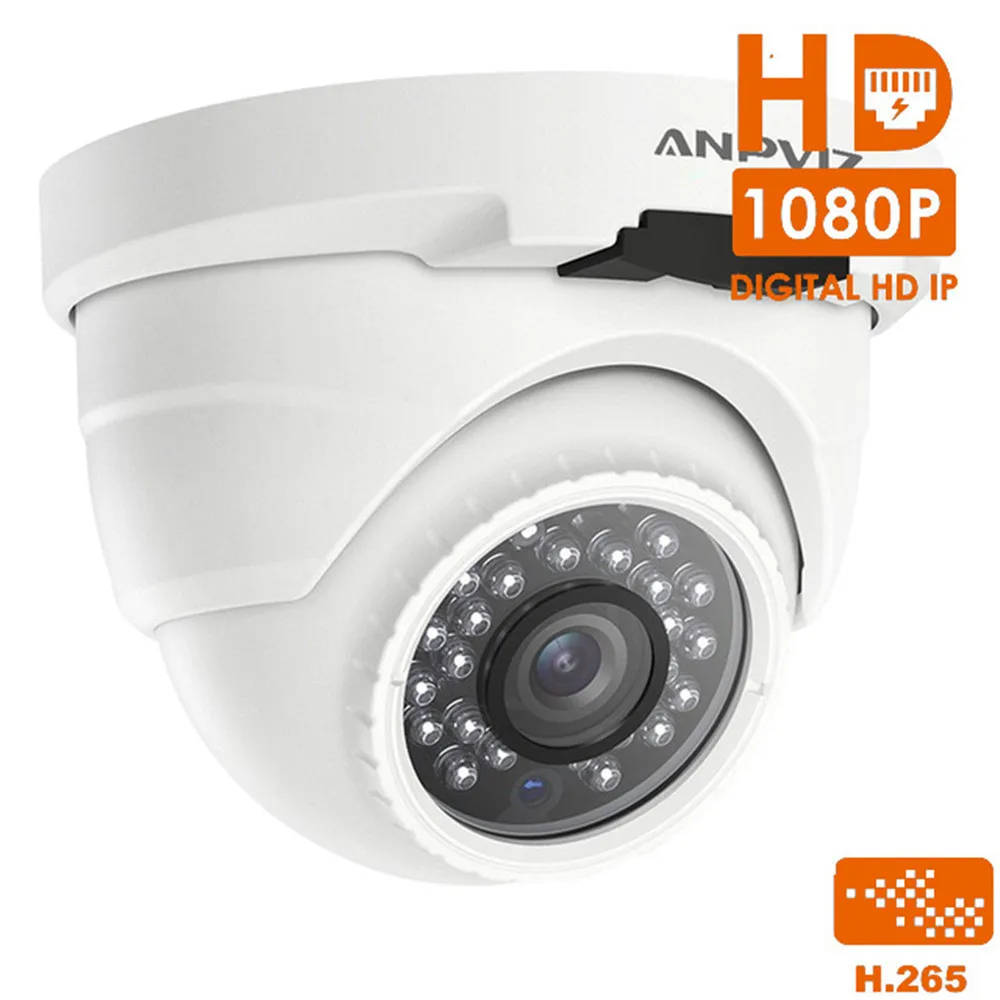 

HD 1080P Indoor Dome IP Camera PoE H.265 2MP Night Vision Security Video Surveillance Camera Onvif Outdoor Waterproof