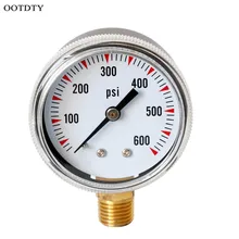 0-600 PSI " Циферблат 1/4" NPT латунный манометр Нижнее крепление монитор давления OOTDTY