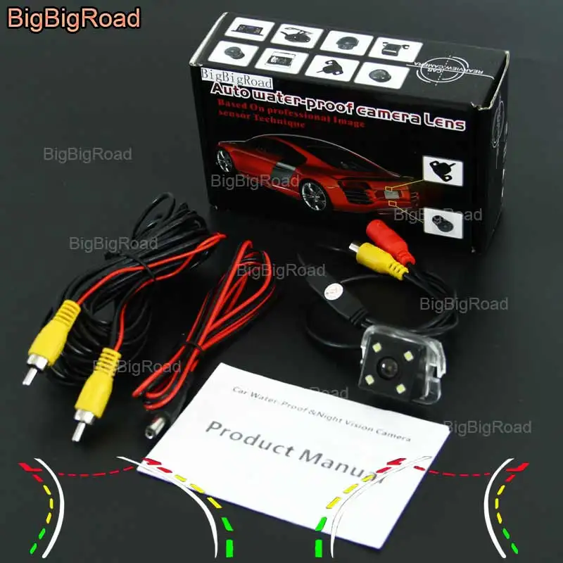 

BigBigRoad Car Intelligent Dynamic Track Rear View Camera Backup Reversing Camera For Toyota Previa 2012 Waterproof