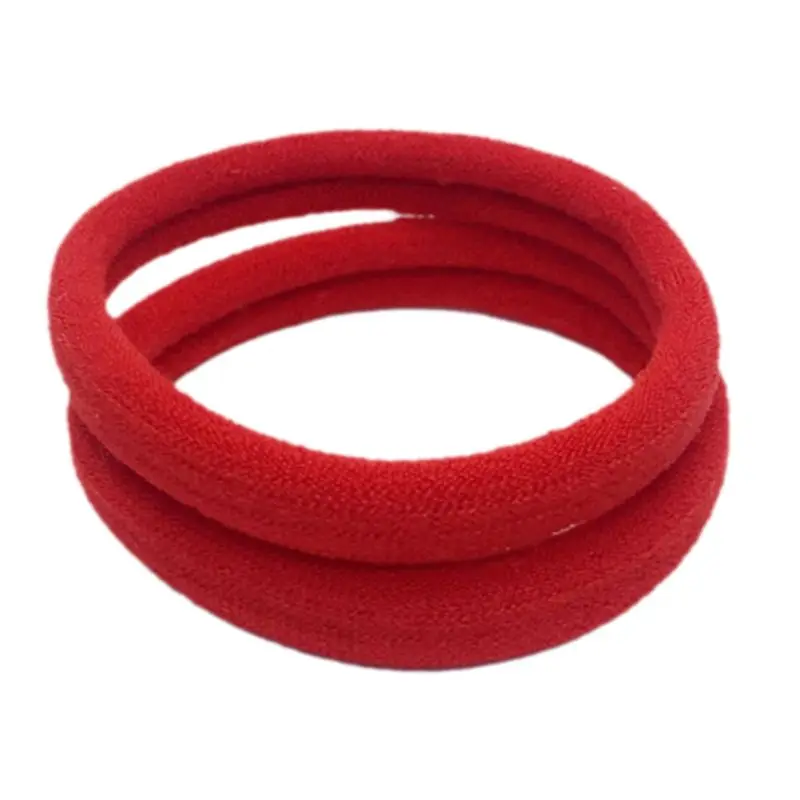 10Pcs Women Girls High Elasticity 4cm Medium Thick Rolled Towel Hair Rope Candy Solid Color Rubber Band Ring Ponytail Holder Scr