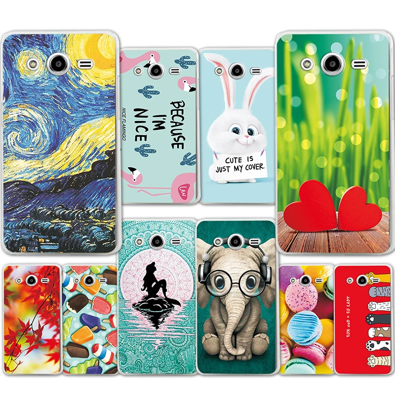 

Various Mermaid Flamingo Style Phone Cases For Samsung Galaxy Core 2 G355H SM-G355H Case Cover Coque Fundas For Samsung G355h