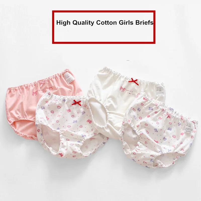 Child Girl Cotton Underwears Briefs 4pcs 8