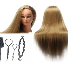 CAMMITEVER манекен голова для укладки волос тренировочная голова манекен косметологическая кукла голова синтетическое волокно парикмахерские с инструментами