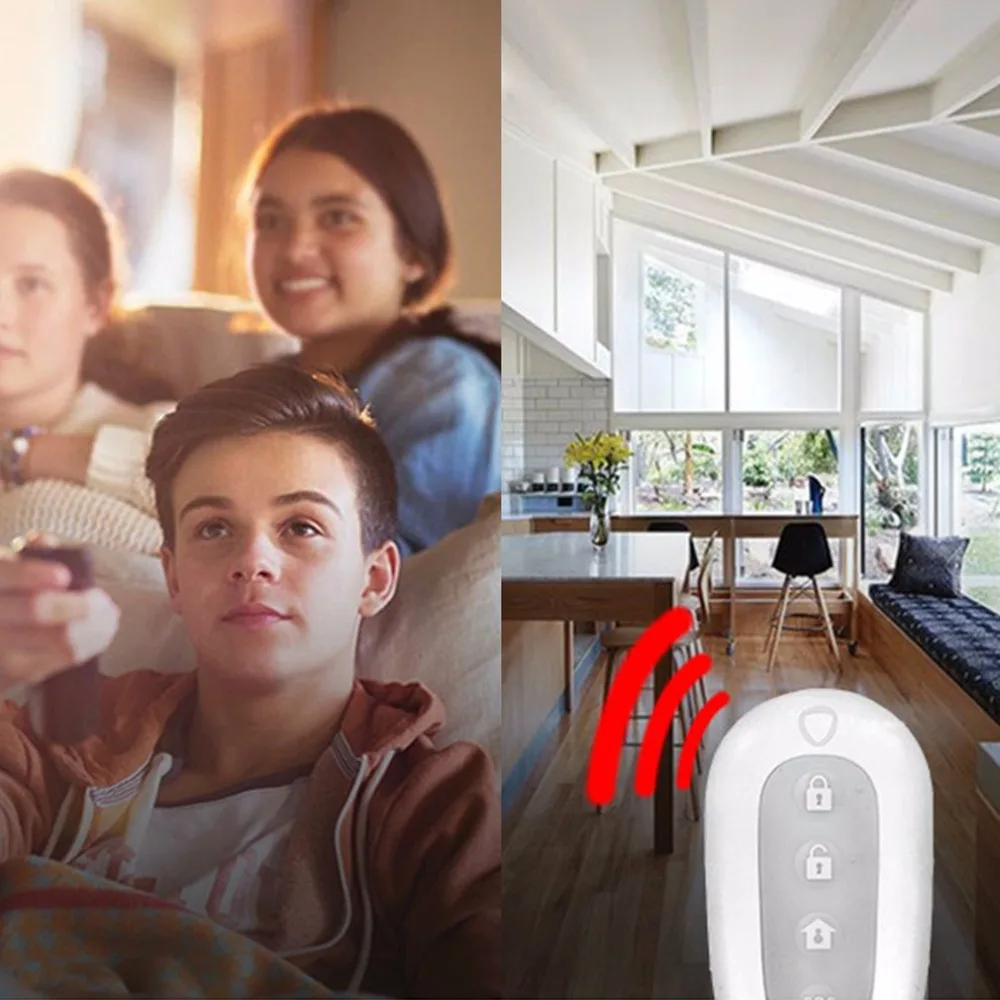 

Smart Wireless Remote Control Switch Ultra-thin Silicone 4 Button Controller Anti-theft Alarm Accessories For Home Use