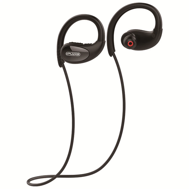 

IPUDIS IPX7 Waterproof Bluetooth Headset Stereo Wireless Headphone Ear Hook Phone Handfree Earphone With Microphone