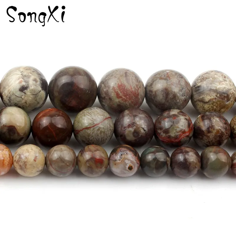 

Natural Stone New Colorful Ocean Jaspers 6 8 10mm 15 Inch Round Loose Beads for Jewelry Making Diy Bracelet Necklace Wholesale