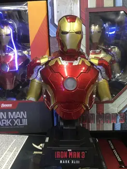 

23cm Iron Man 3 MK43 1/4 Scale Limited Edition Collectible Bust Figure Model Toy with LED Light