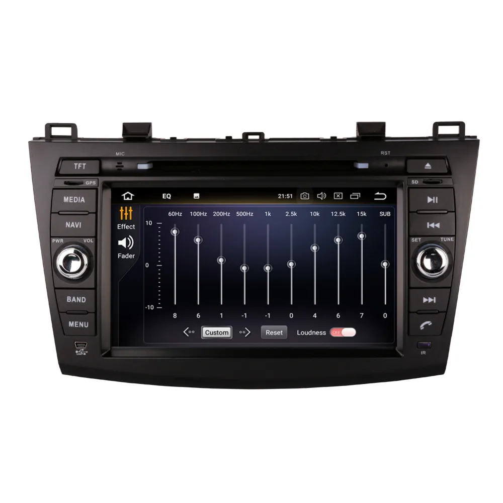 Perfect 8 Inch Android 8.0 Octa Core 4GB+32GB Car PC GPS Radio Stereo with Bluetooth For Mazda 3 2010 2011 2012 Head Unit DAB+ WIFI 2