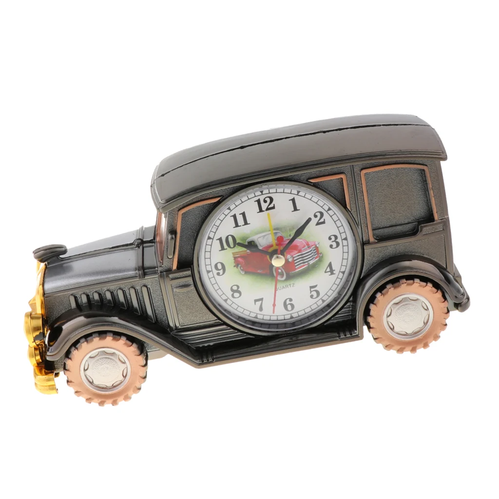 Cute Watch Shape Car Kids Toy Alarm Clocks Desk Table Clocks Educational Clock Toy For Children Decoration For Living Room