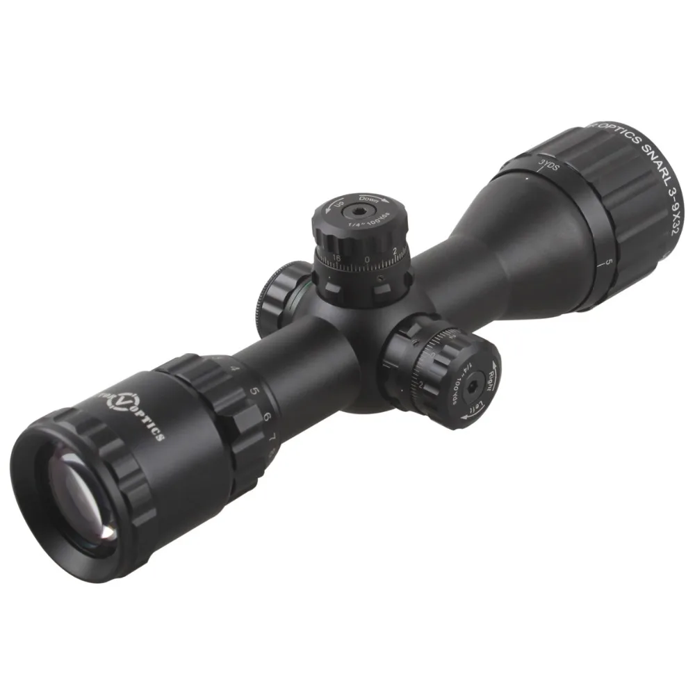 

Vector Optics Cerato 3-9x32 AOE Compact RifleScope Objective Lens Focus Illumination Turret Lock Airgun Scope