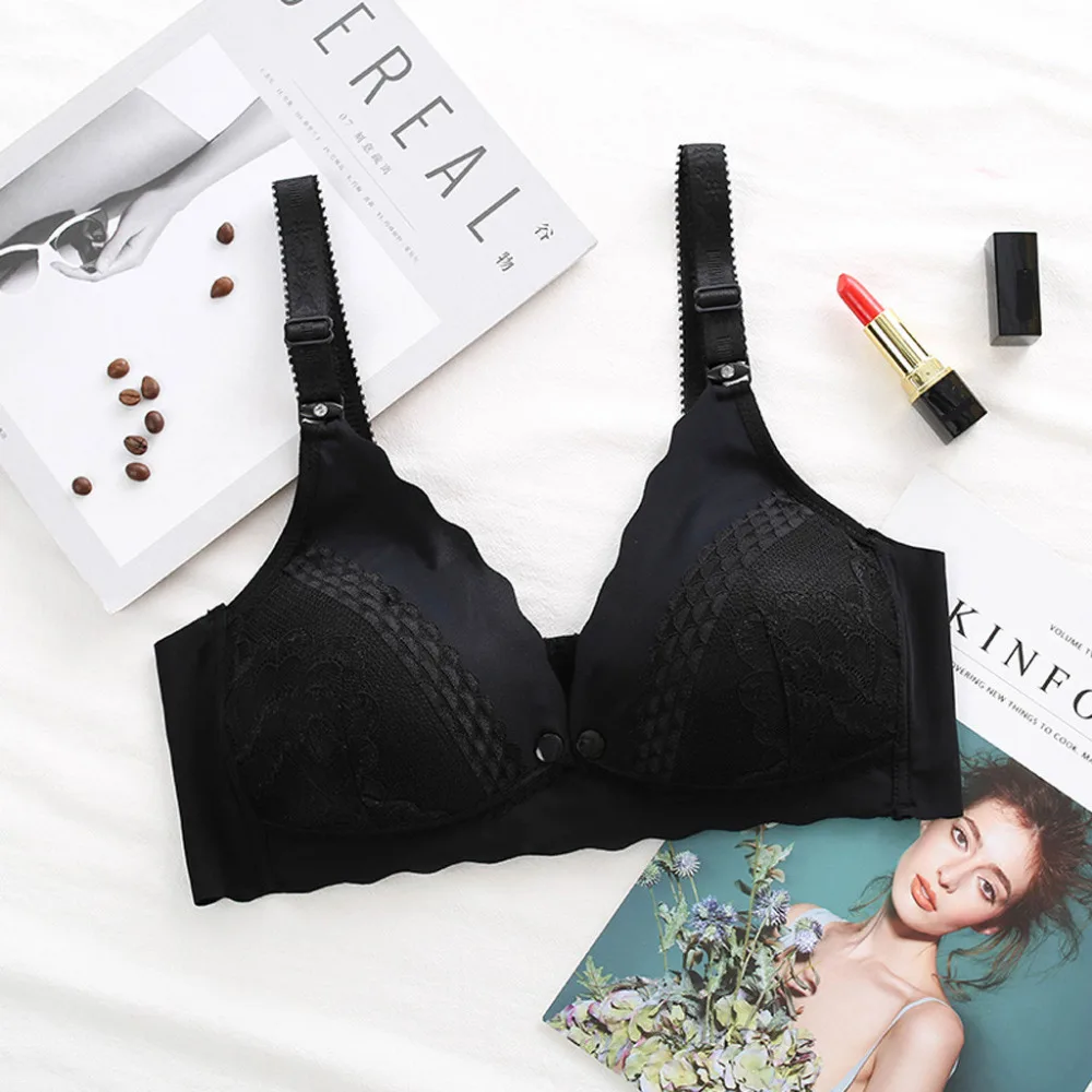 2019 Womens fashion sport underwear seamless maternity bra comfortable loose bra chest underwear girls bra top para mujeres 40J4 (7)