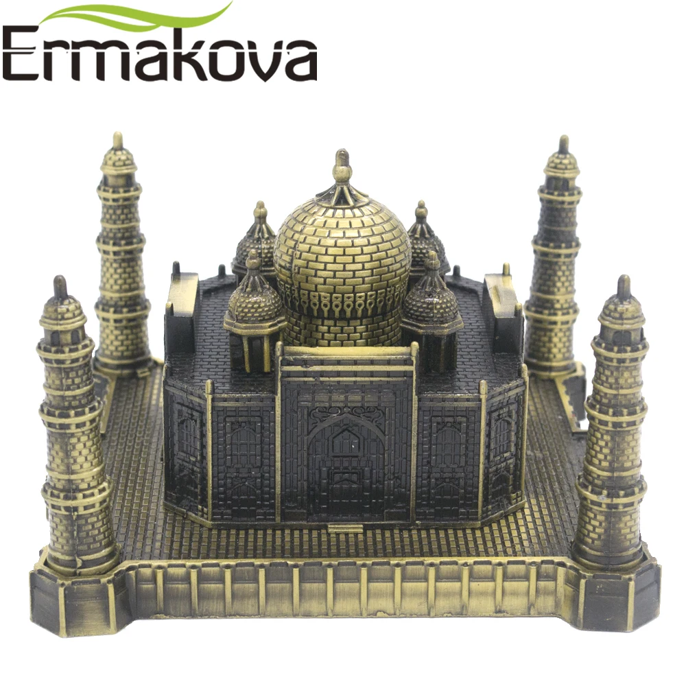 ERMAKOVA Taj Mahal Model Metal Antique Bronze Indian Building Figurine