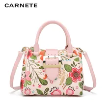 CARNETE модная женская сумка из искусственной кожи, женская сумка через плечо, Студенческая сумка через плечо, дизайнерская повседневная женская сумка с цветами, новинка