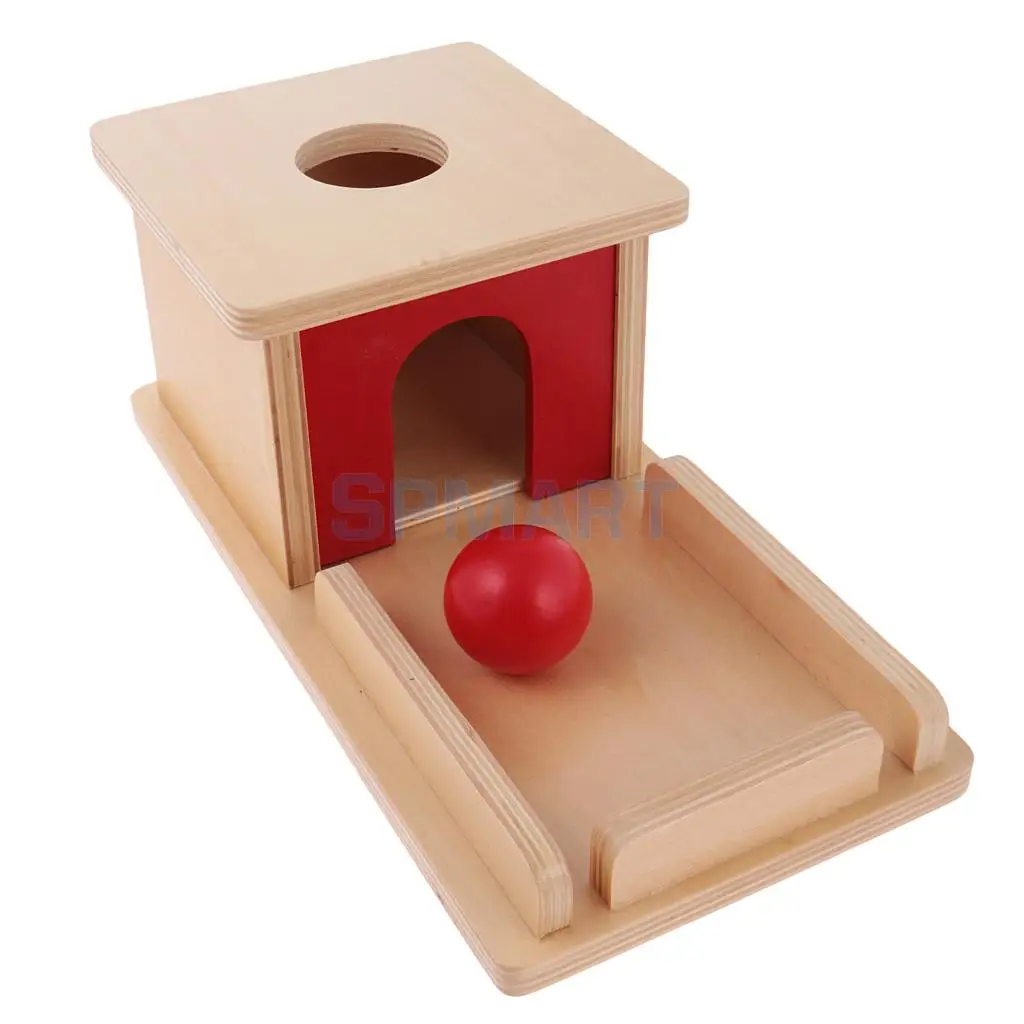 Montessori Sensorial Material Wood Ball Matching Box Preschool Learning
