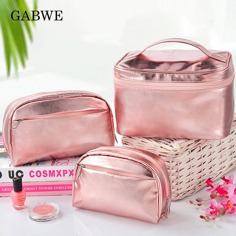 

GABWE PU Organizer Cosmetic Bag Portable Storage Bag Multi-functional Large Capacity Beauty Case Toiletry Make up Bags Set