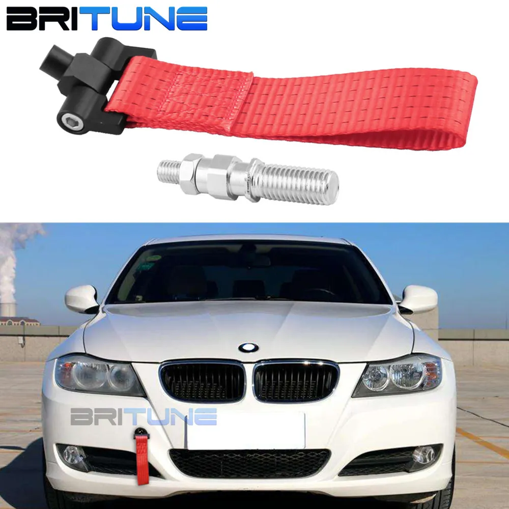 سيارات سحب مقطورة حزام أحمر اللون عموما حزام نايلون Remolque Tornillo سحب الحبال ل BMW 1/3/5/ 6 سلسلة اكسسوارات التحديثية