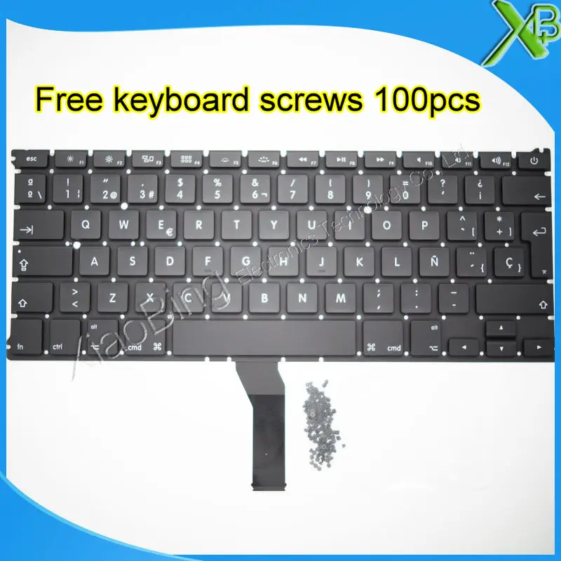 Совершенно новая испанская клавиатура SP + винты для клавиатуры 100 MacBook Air 13 3 дюйма