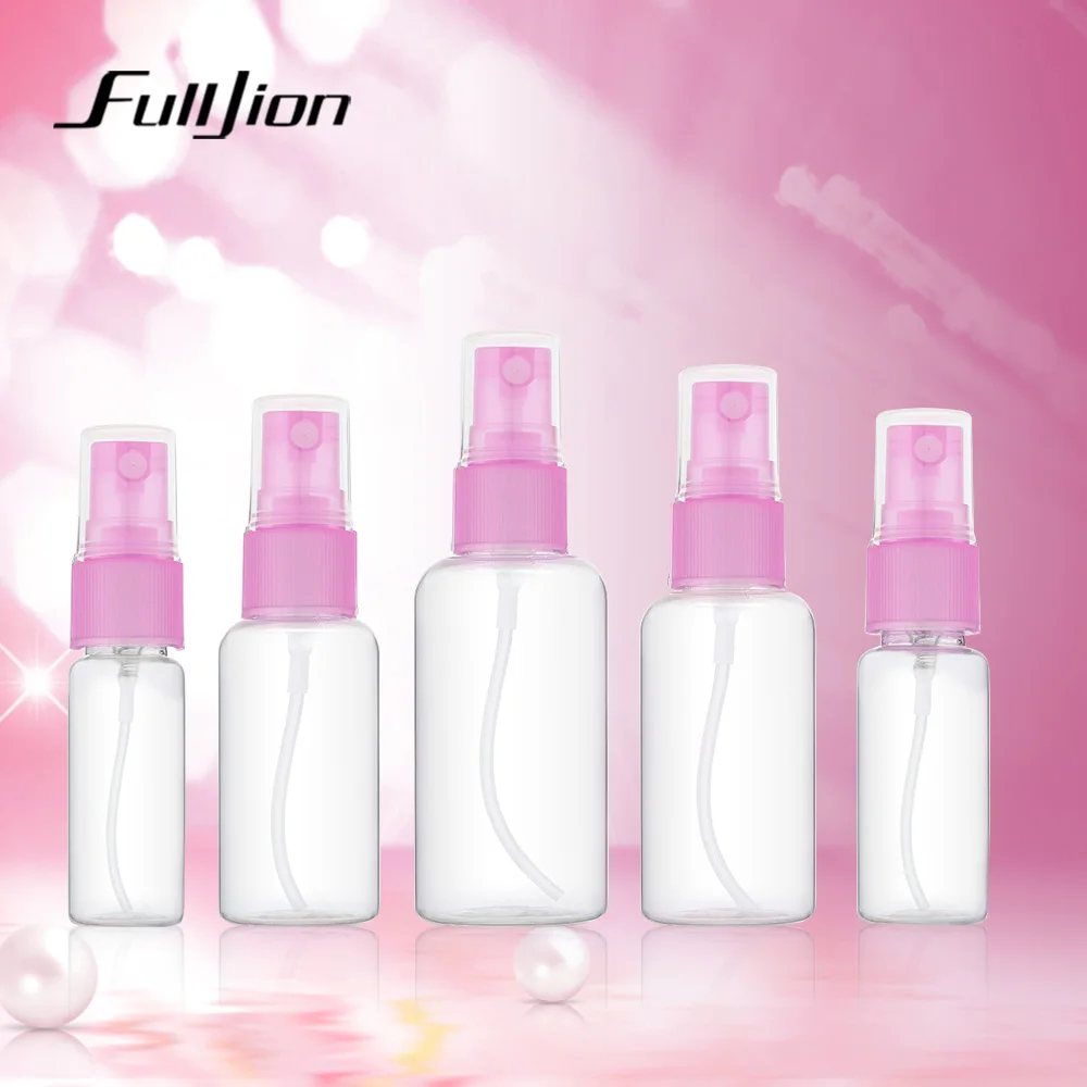 Beli Fulljion 1 Pcs Mini Plastik Transparan Kecil Kosong Botol Semprot untuk Make Up dan Perawatan Kulit Isi Ulang Acak Warna menggunakan