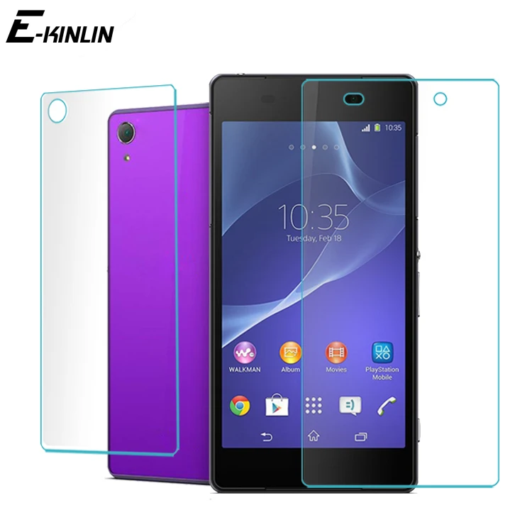 

Front + Back Screen Protector Tempered Glass For Sony Xperia Z Z1 Z2 Z3 Z4 Z5 M4 M5 Compact Plus Premium Clear Protective Film