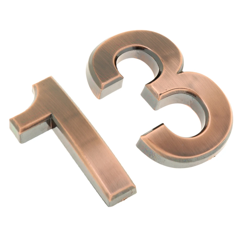 No.1& 3 ABS Sticker Address Plaque Sign House Hotel Door Address Plaque Number Digits Plate