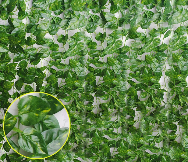 

2m Artificial Ivy Leaf Garland Plants Vine Fake Foliage Flowers Home Decor Flower Rattan Evergreen Cirrus MA2256