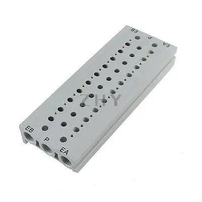 

Rectangle Aluminum Block Manifold Solenoid Valve Base 10 Stations