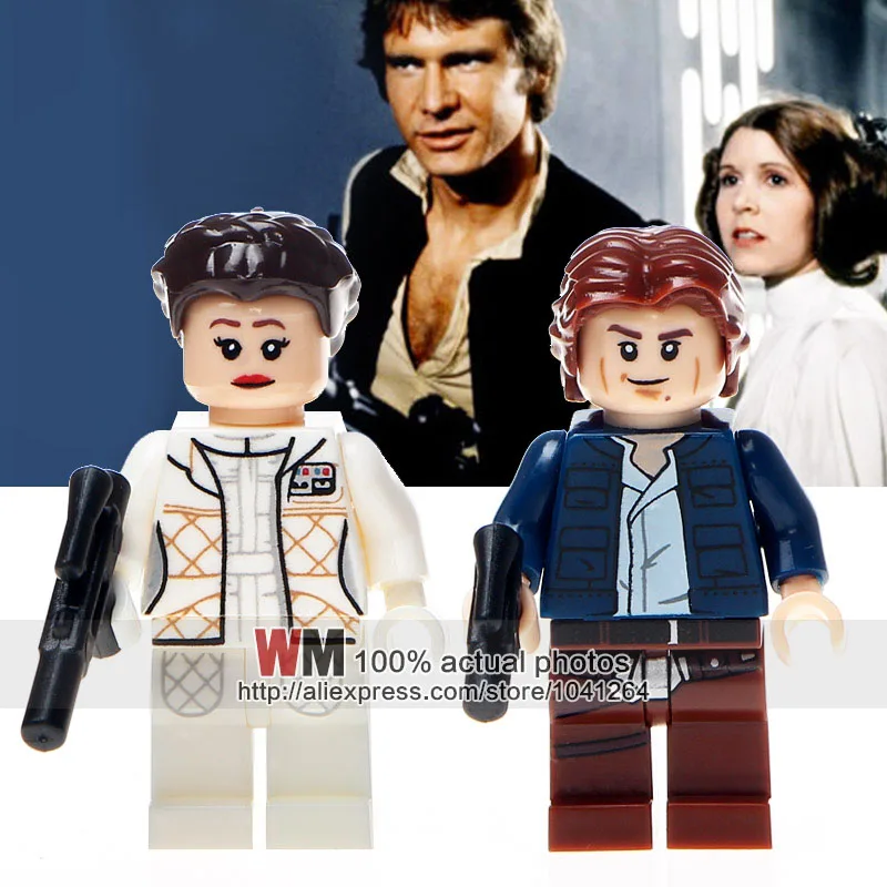 

Single Sale PG759 Han Solo Princess Leia Luke Skywalker Ewok Teebo Wicket Super Heroes Building Blocks Children Gift Toys PG8075
