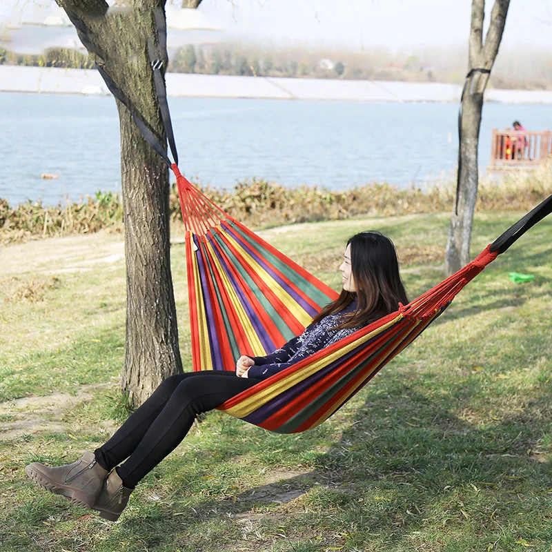 Adults Two-person Chair Hammock Swing Portable 150 kg Load-bearing Outdoor Garden Hammock Travel Camping Swing Outdoor Sleeping