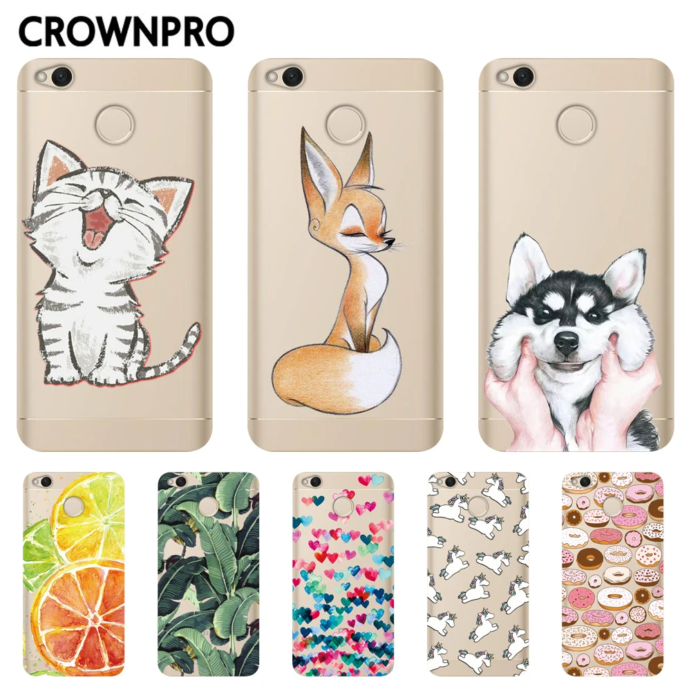 

CROWNPRO Case Silicone For Xiaomi Redmi 4X Cover Soft TPU Transparent Back For Xiaomi Redmi 4X Phone Case For Redmi4X Coque 4 X