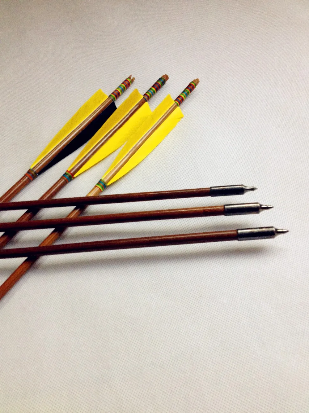 

12 Pcs Archery Traditional Handmade Hunting Shooting Bullet Point Turkey Feather Bamboo Arrows For Recurve Bow Free Shipping