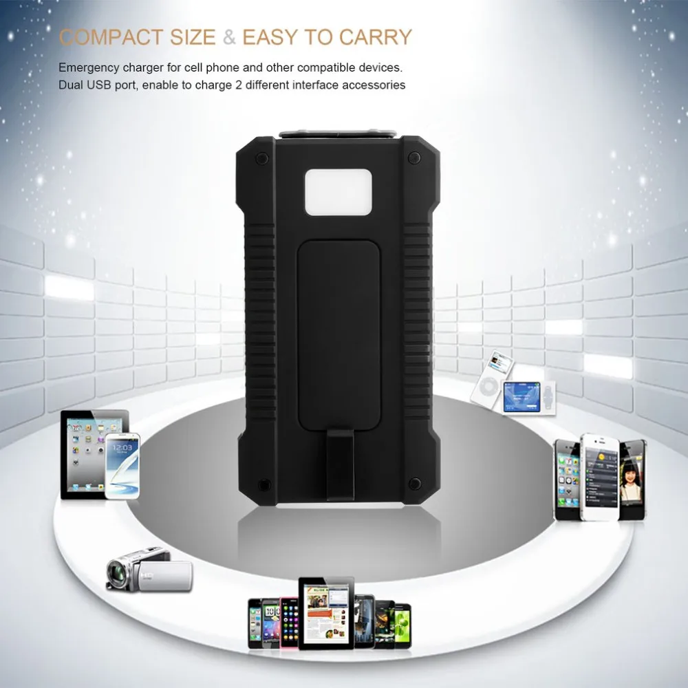 Solar Power bank 30000mAh Portable Waterproof Solar Charger powerbank 30000 mah Dual USB External Battery Power Bank Charger