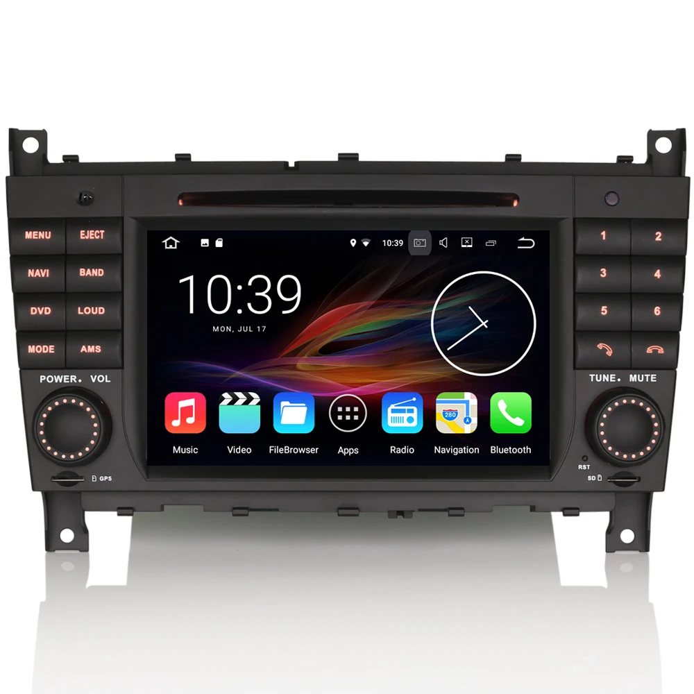 Android7.1.2 dab + CD DVR Bluetooth Cam в Wi Fi OBD2 авторадио автомобилей GPS навигации для Mercedes C/CLK