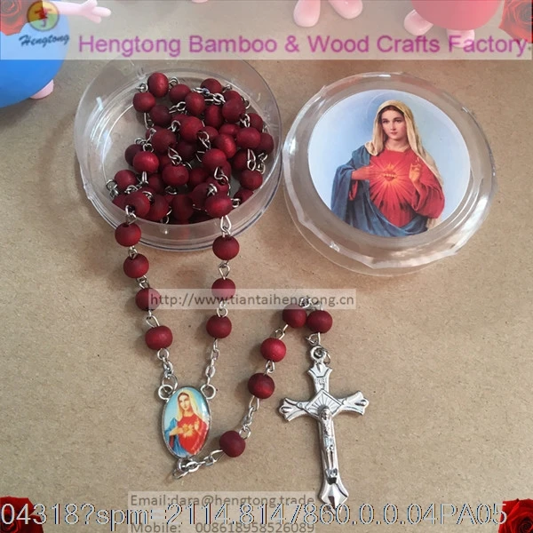 Rosarios catolicos Wood Cross Pedant Necklace Virgin Mary Rope Braided Hemu  Bead Bracelet Articulos religiosos catolico religion - AliExpress