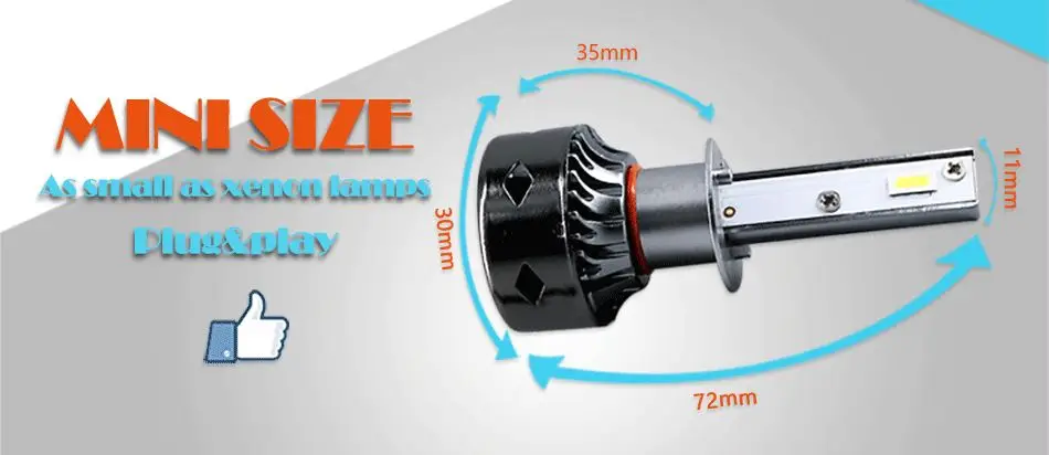 A8 H7 LED H4 H1 H11 9005 9006 LED (4)
