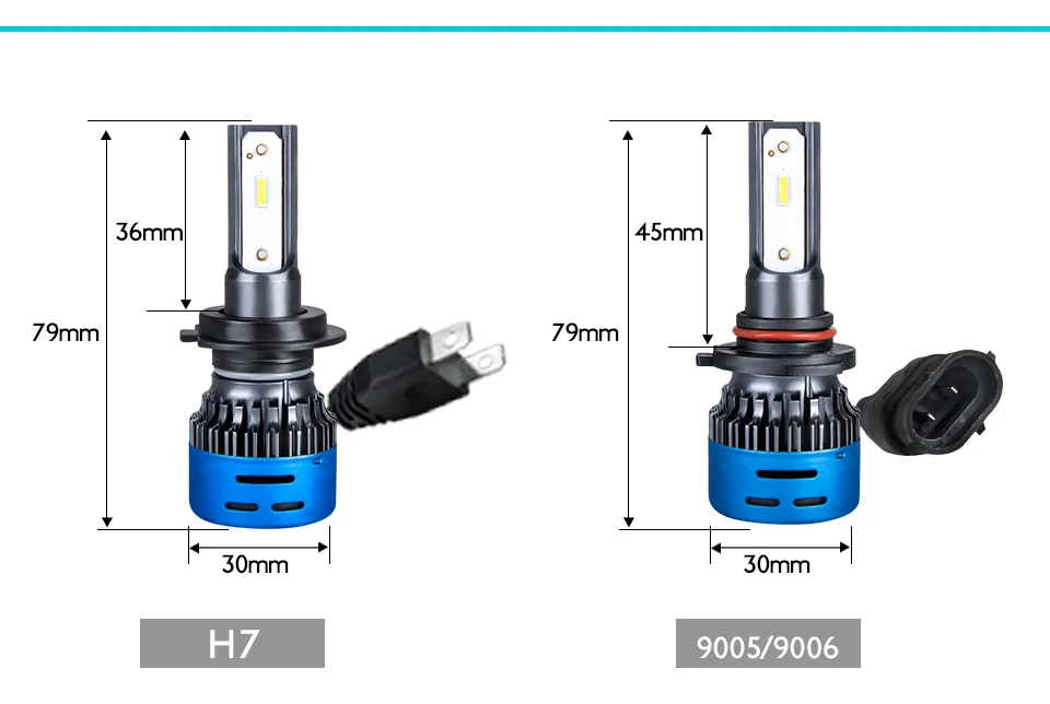 Avacom 2 шт. светодио дный H7 мини турбо Ice автомобилей лампочки 12 В светодио дный H4 Высокая Низкая 3000 К 6000 К 40 Вт 9600Lm светодио дный H1 H11 H8 HB3 HB4 фар авто