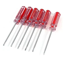 6 шт. красная пластиковая ручка 2,0 мм треугольный наконечник отвертки