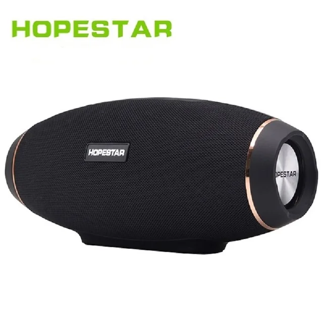 HOPESTAR H20 беспроводной портативный стерео Bluetooth динамик 16 Вт водонепроницаемый открытый сабвуфер бас Поддержка power Bank USB AUX TF карта - Цвет: Black Speaker
