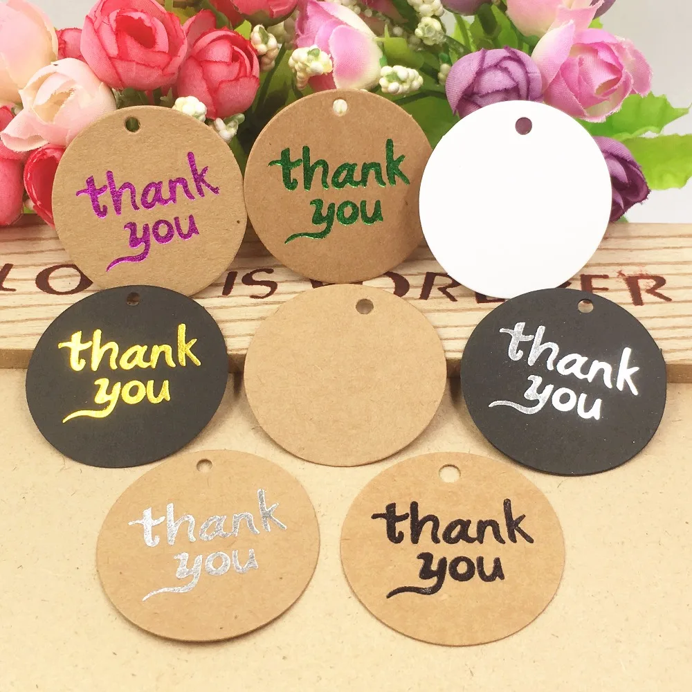 

100 pcs Various Styles Scallop Head Circular Hanging Card DIYmini Lovely Wedding Decoration Label Baking Cake Bread Price Card