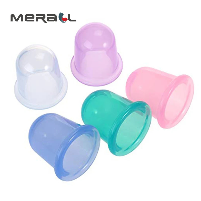 

Silicone Anti Vacuum Cupping Cellulite Massage Cup Therapy Body Relaxation Health Care Tool Vacuum Cupping Body Care Pink White