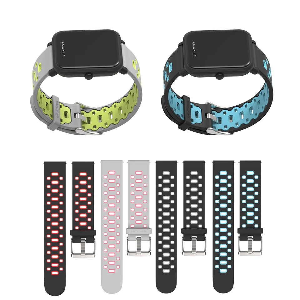 Силиконовый ремешок Mijobs для Amazfit 20 мм чехол из поликарбоната запястья Xiaomi Huami GTR Bip