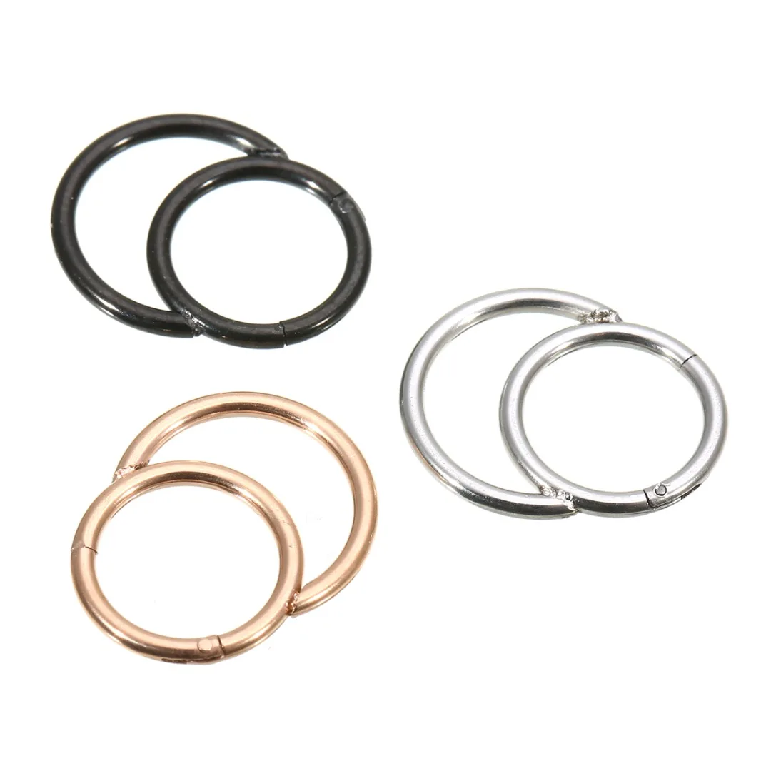 1pcs Punk Style Women Men Charm Double Hoop Surgical Steel Nose Ring Stud Lip Ear Tragus Vintage Body Piercing Jewelry Shellhard