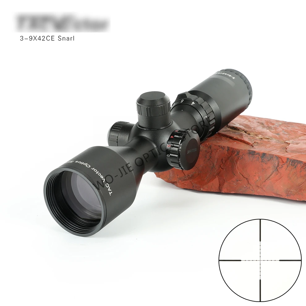 

3-9X42 Hunting Riflescope Adjustable Green Red Dot Hunting Light Tactical Scope Reticle Optical Rifle Scope