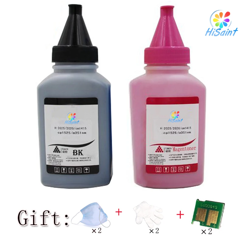 

Compatible For HP M451dn M451nw M375nw M475dn Laser Printer Powder CE410A CE413A 410A 413A Toner Powder Chip Hot Sale