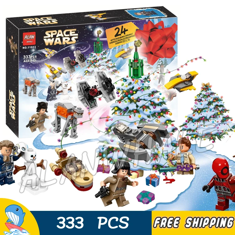 

333pcs Winter Holiday Star Wars Advent Calendar Starships Vehicles 11013 Model Building Blocks Toys Bricks Compatible with Lego