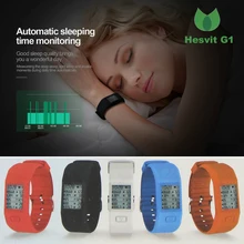 Hesvit G1 Смарт Браслет Band Bluetooth 4.0 Чсс Кожи Монитор Температуры Автоматическая Деятельность Трекер Для Android 4.4 IOS