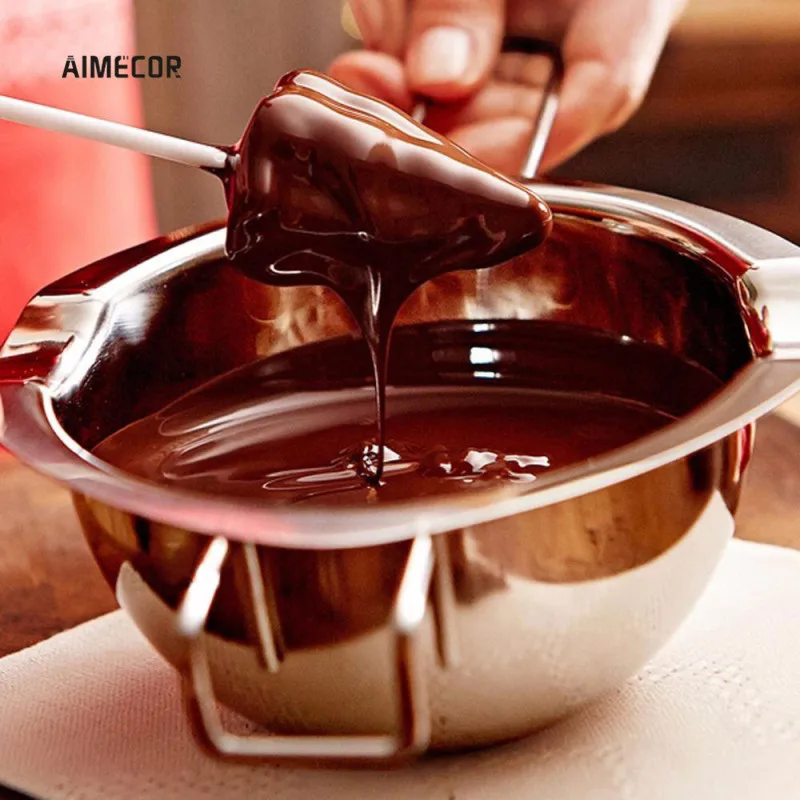 Image Aimecor Silver Stainless Steel Chocolate Butter Melting Pot Milk Bowl Baking Pastry Pan Kitchen Tool 1PC