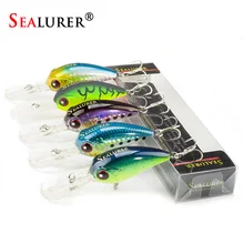 SEALURER 1Pcs Boxed Fishing lures Float Crankbait Minnow Excessive High quality Sort out 85mm 11.5g Wobblers with 8# Hooks 3D Eyes
